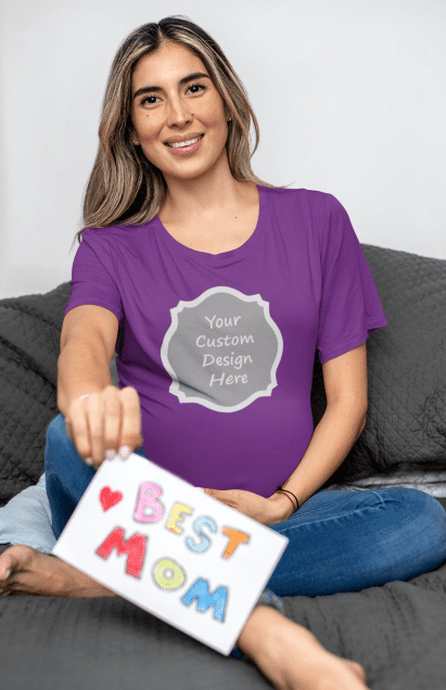 personalized maternity shirt, scribble hearts mom to be maternity top